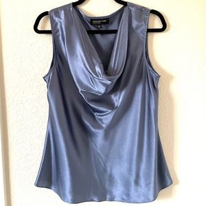 Silky Cowl Neck Sleeveless Top